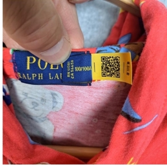 Polo Ralph Lauren Men's Size Large Polo Bear Jersey Hooded T-Shirt Red - Picture 7 of 12